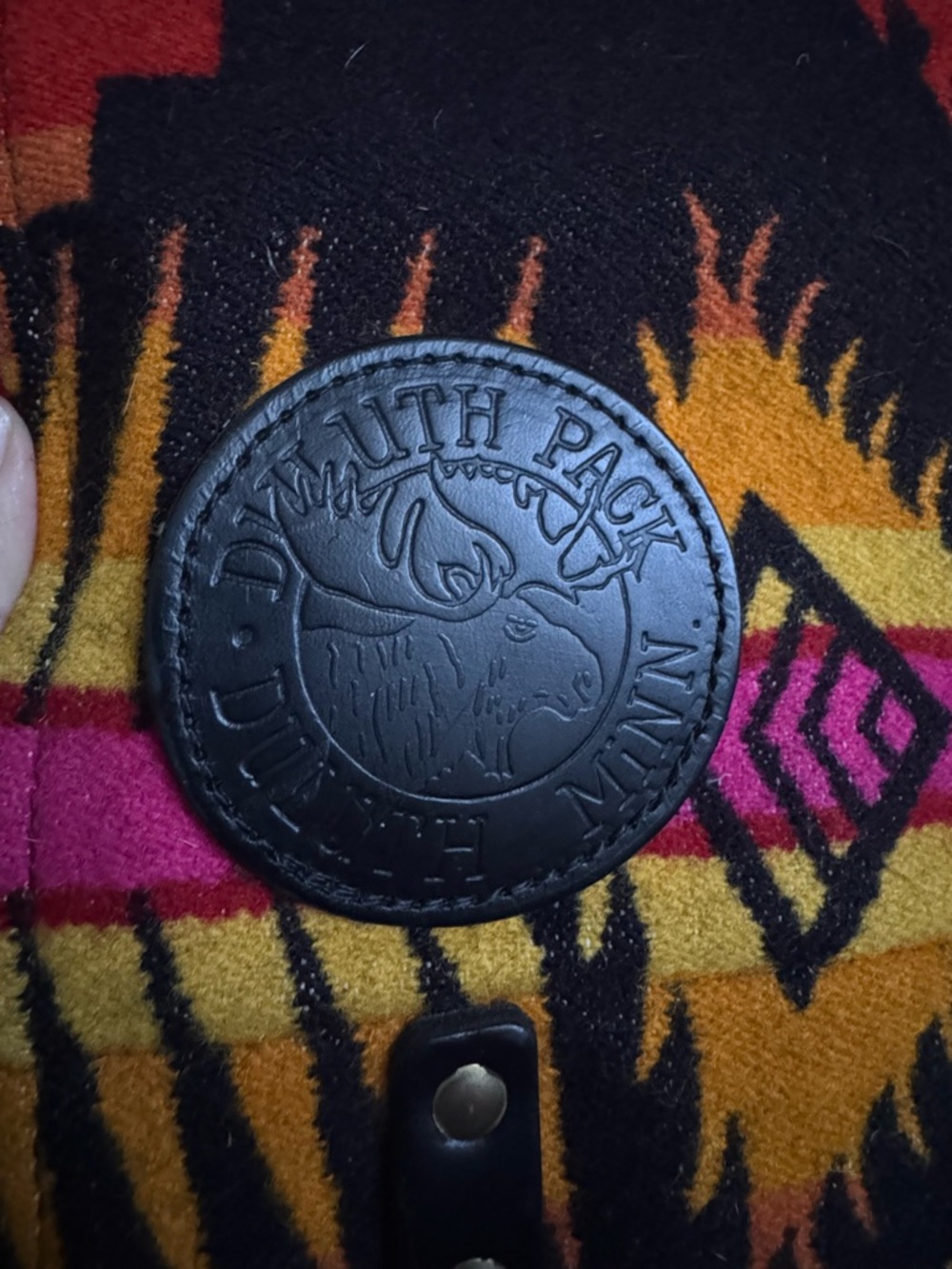 Pendleton Black Multi-Color Aztec Wool Backpack - Picture 2 of 2